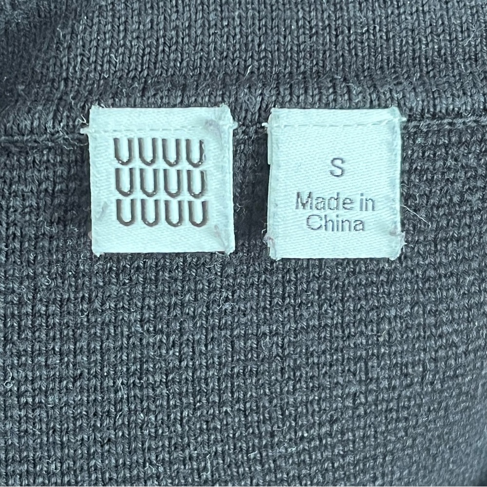 Uniqlo Black Cotton Knit Long Sleeve Crewneck Sweater - Picture 6 of 8